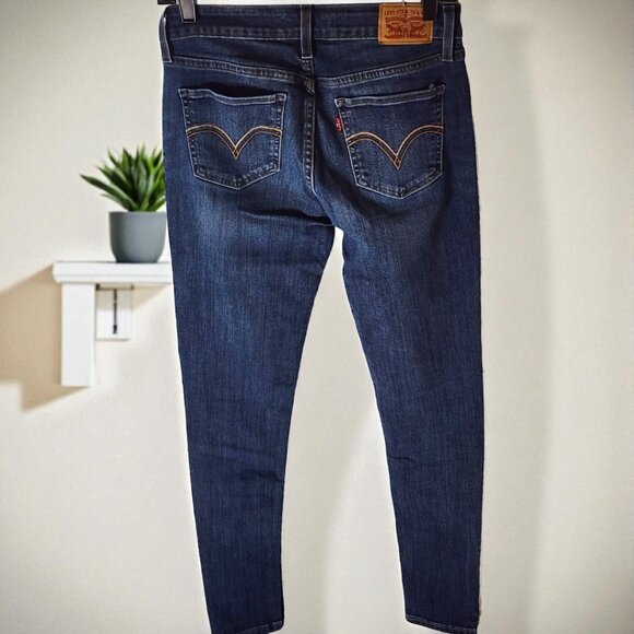Levi’s 535 Super Skinny Jeans Sz 29 – Mid Rise Stretch Denim, Classic Blue - Picture 3 of 14